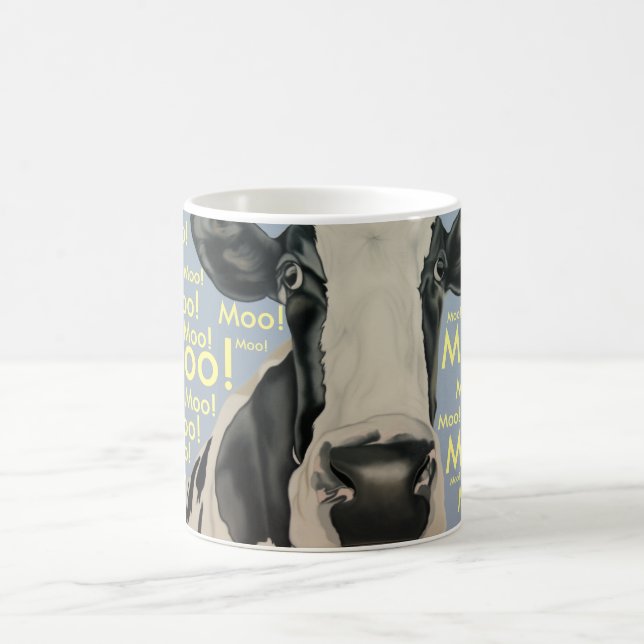 " A Mooving Experience " Its a cow mug! Coffee Mug (Center)