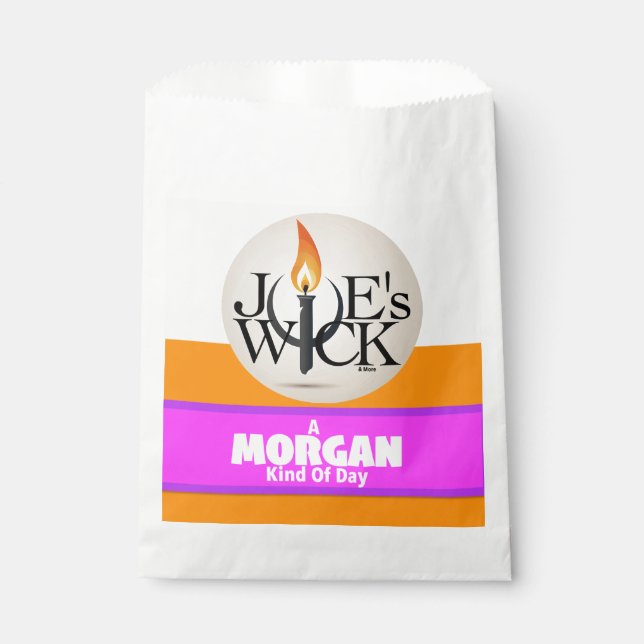 A Morgan Kind Of Day: with Joe's Wick Logo Favour Bags (Front)