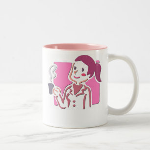 A morning without coffee is like sleep. Two-Tone coffee mug