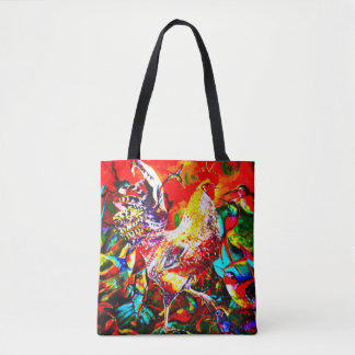 "A Most Colourful Morning" Rooster and Tote Bag