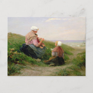 A Mother and her Small Children Postcard