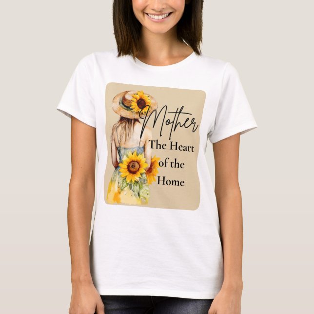 A mother in a sundress with bible verse T-Shirt (Front)