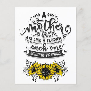 A mother is like a flower, Cute Mother's Day Gift Flyer