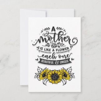 A Mother Is Like A Flower| Funny Quote RSVP Card