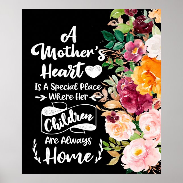 A Mother Is Like A Flower Gift, Mother's Day Gift Poster (Front)