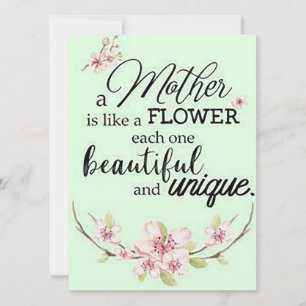 A mother is like a flower... holiday card