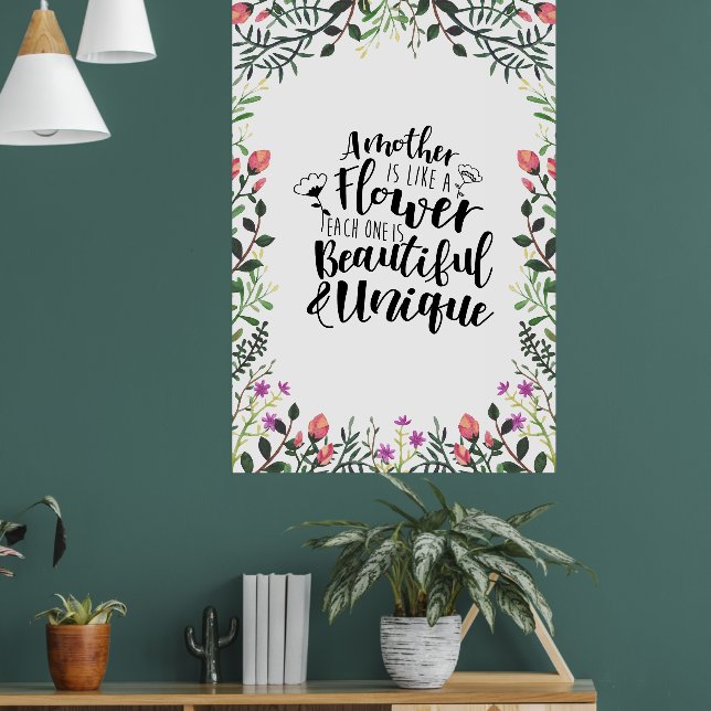 A Mother Is Like A Flower Poster (Living Room 1)