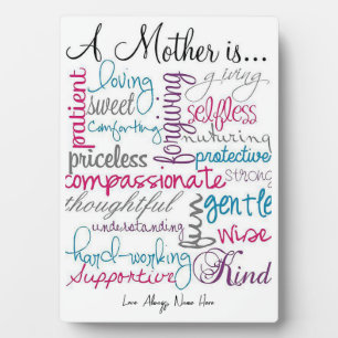 A Mother Is Plaque