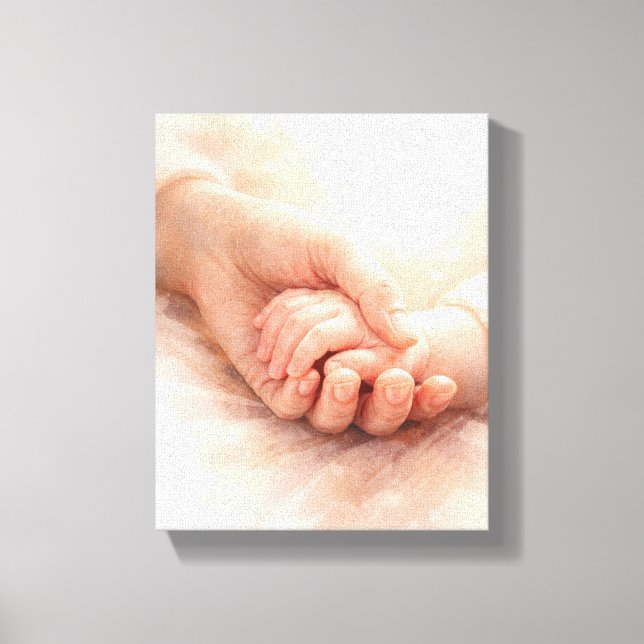 A Mother’s First Touch Canvas Print (Front)