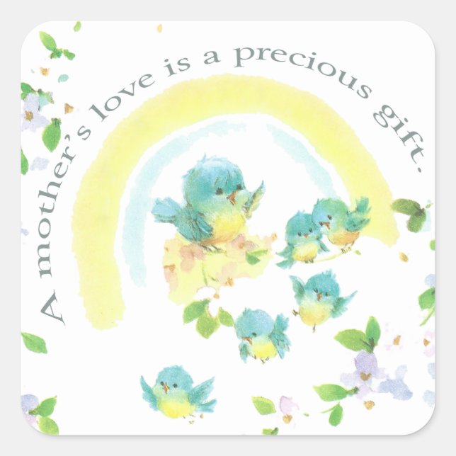A Mother’s Love Is A Precious Gift Square Sticker (Front)