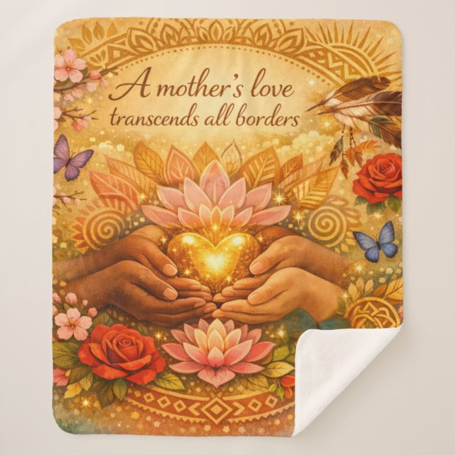 A Mother’s Love — Sherpa Blanket (Front)