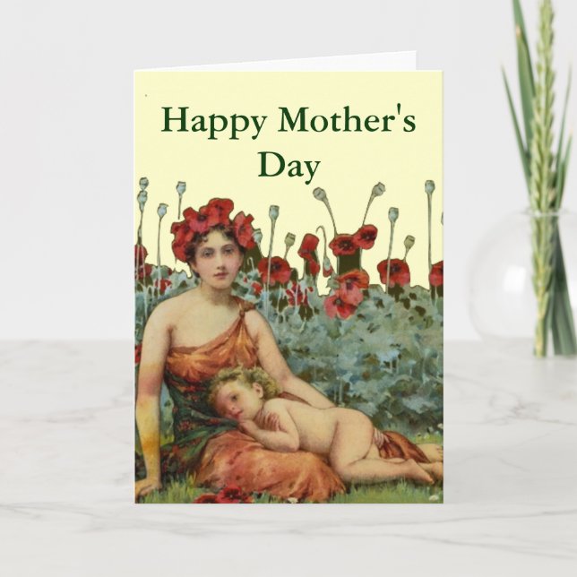 A Mother's Day art nouveau Card (Front)