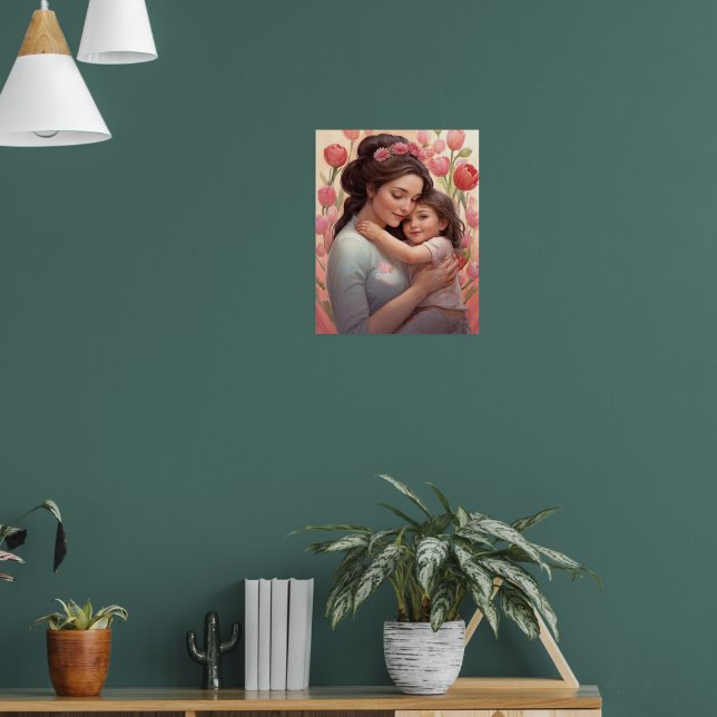 A Mother's Embrace - Mother & Daughter Poster (Living Room 1)
