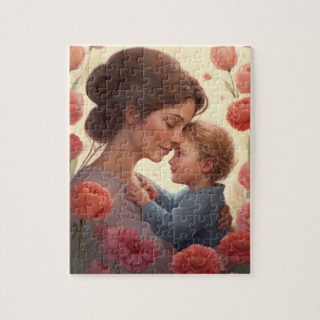 A Mother's Embrace - Mother & Son Jigsaw Puzzle (Vertical)