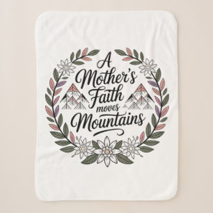 A Mother's Faith Moves Mountains Sherpa Blanket