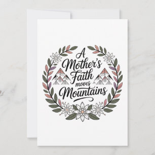 A Mother's Faith Moves Mountains Thank You Card