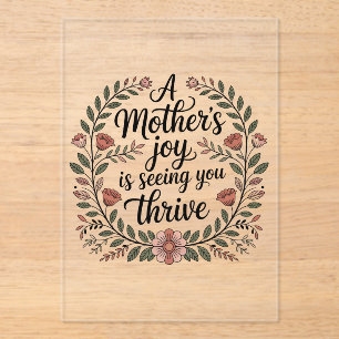 A Mother's Joy Is Seeing You Thrive Acrylic Invitations
