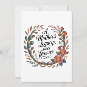 A Mother's Legacy Lives Forever Thank You Card