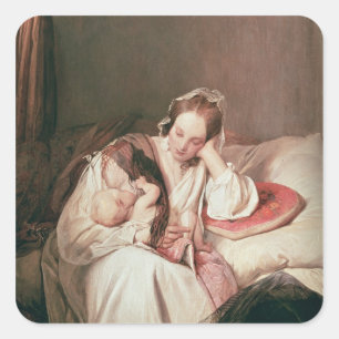 A Mother's Love, 1839 Square Sticker