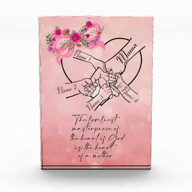 A Mother's Love: A Heartfelt Tribute Photo Block (Front)