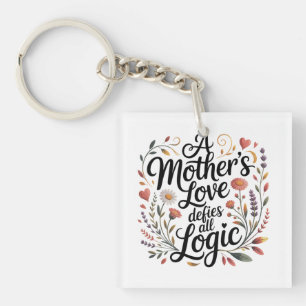 A Mother's Love Defies All Logic Key Ring