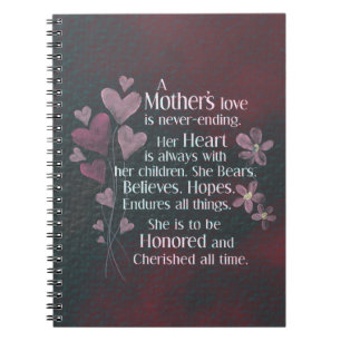 A mother's love flameless candle notebook