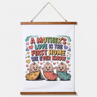 A Mother's Love Is The First Home We Ever Know Hanging Tapestry