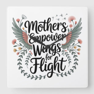 A Mother's Love Is The Ultimate Superpower Square Wall Clock