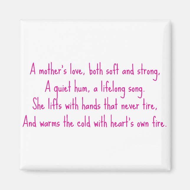 A Mother's Love  Magnet (Front)