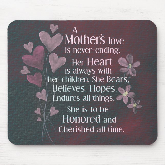 A Mother's Love  Mouse Mat (Front)