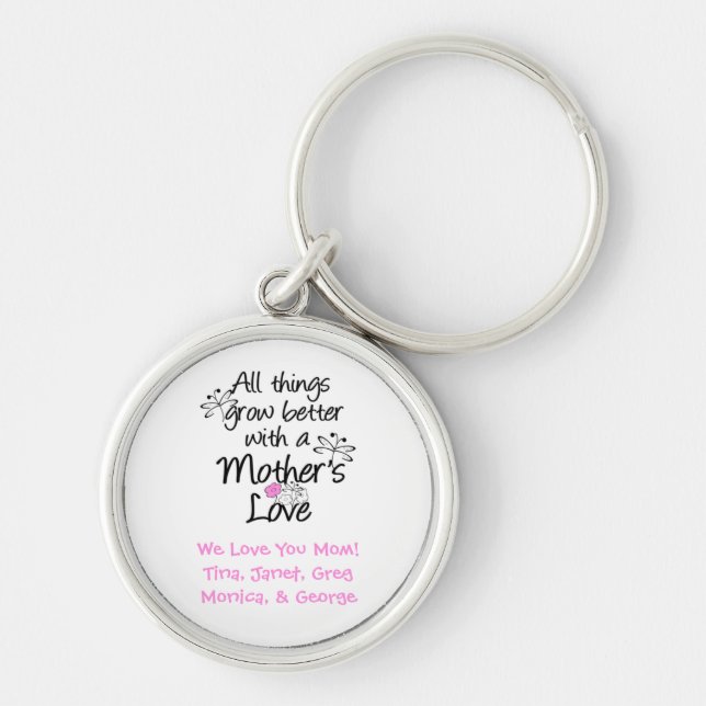 A Mother's Love Personalised Keychain (Front)