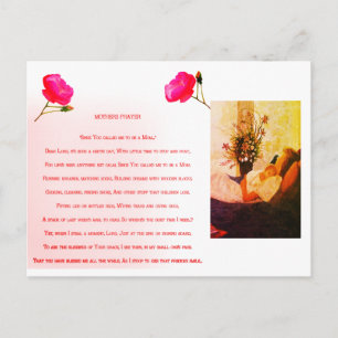 A Mothers loving prayer Postcard