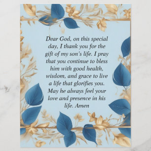 A Mother's Prayer for her Son Flyer