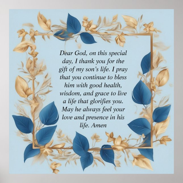 A Mother's Prayer for her Son Poster (Front)