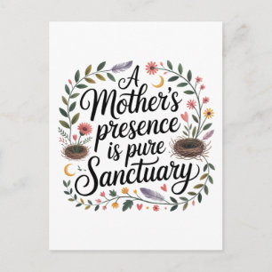 A Mother's Presence Is Pure Sanctuary Invitation Postcard