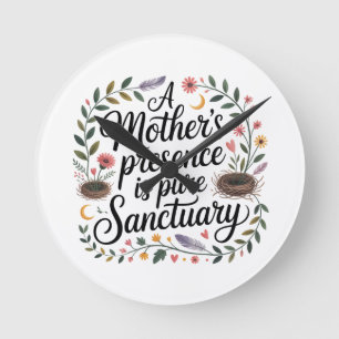 A Mother's Presence Is Pure Sanctuary Round Clock