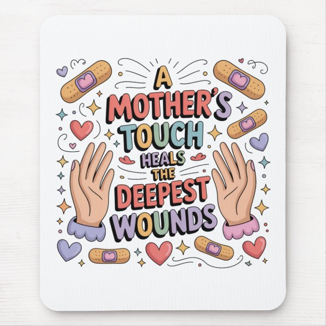 A Mother's Touch Heals The Deepest Wounds Mouse Mat (Front)