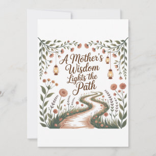 A Mother's Wisdom Lights The Path Holiday Card