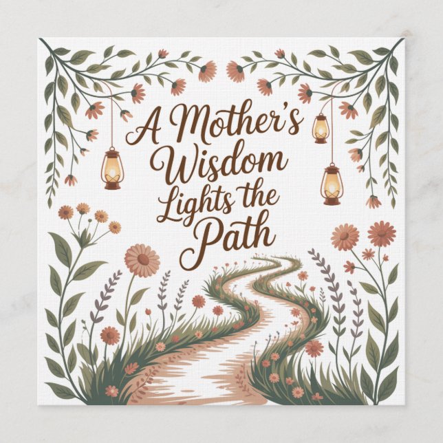 A Mother's Wisdom Lights The Path Invitation (Front)