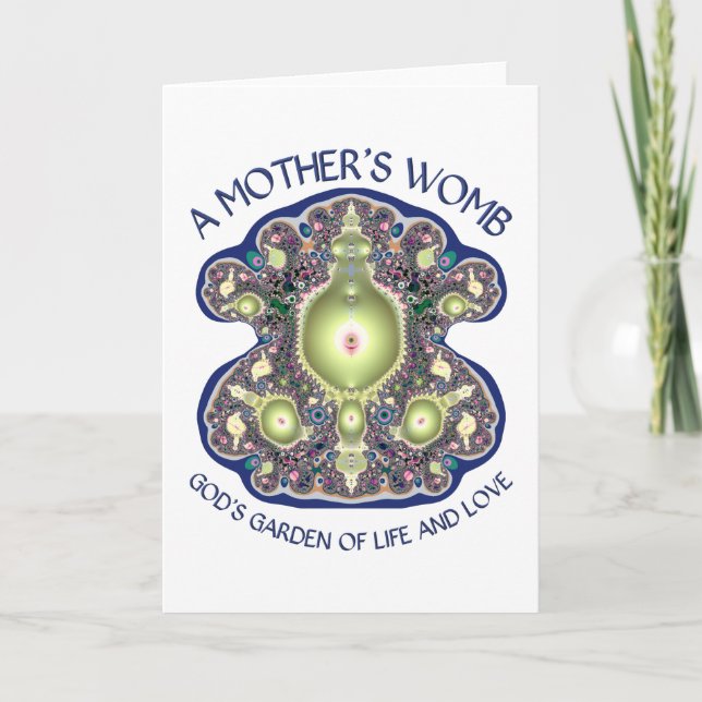 A Mother's Womb: God's Garden of Life and Love Holiday Card (Front)