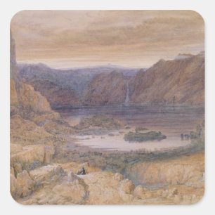 A Mountain Lake, Norway, c.1827 Square Sticker