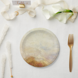 A Mountain Scene, Val d’Aosta – Joseph Mallord... Paper Plate
