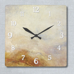 A Mountain Scene, Val d’Aosta – Joseph Mallord... Square Wall Clock