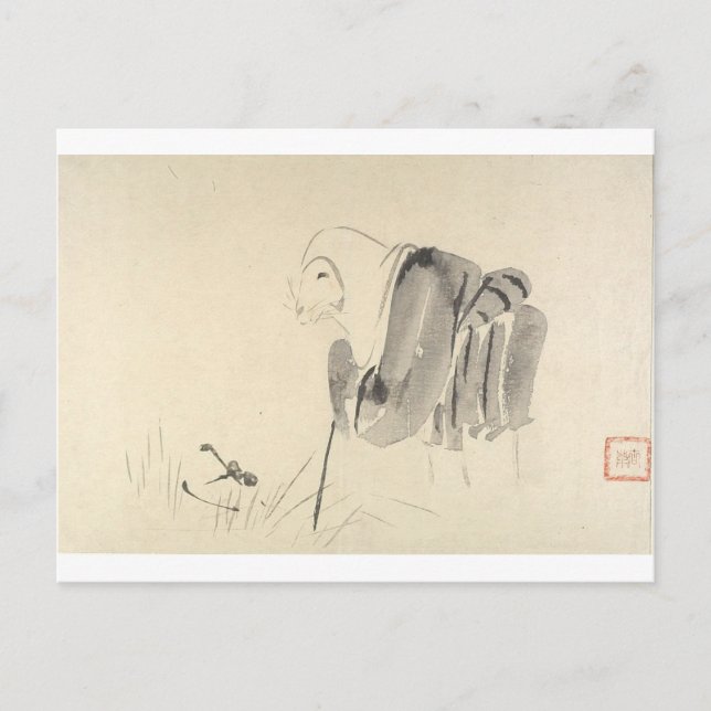 A Mouse as a Monk by Shibata Zeshin Postcard (Front)
