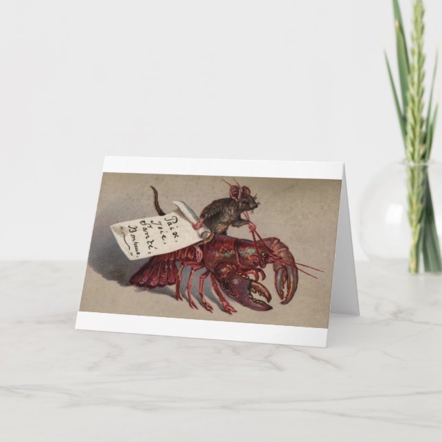 A Mouse & His Lobster Holiday Card (Front)