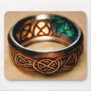 A Mouse Pad With a Celtic Ring Design
