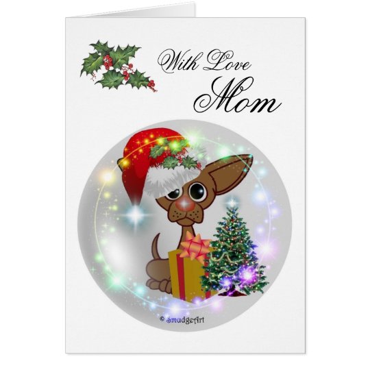 A Mousy Dog Christmas Card
