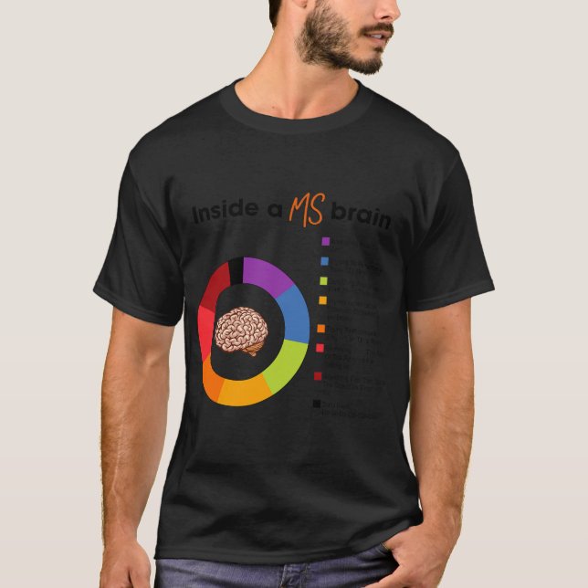 A Ms Brain Multiple Sclerosis Awareness  T-Shirt (Front)