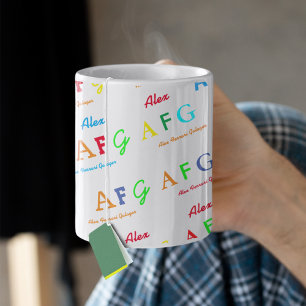A Mug Full Of Colour Letters Custom Name