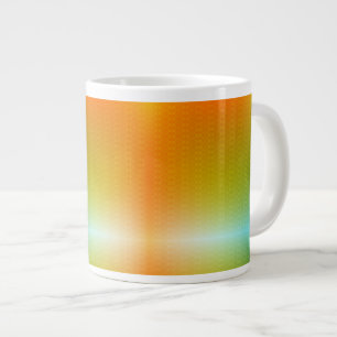 A mug with a colourful gradient design 